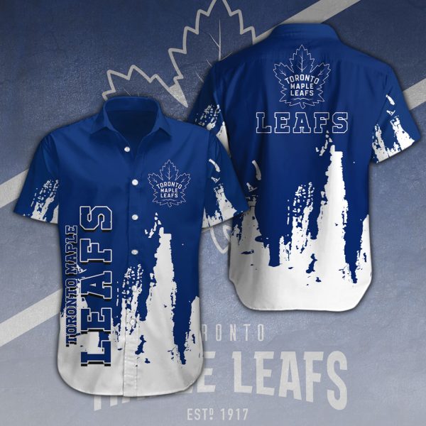 Toronto Maple Leafs Short Sleeve Dress Shirt - VANDH 966