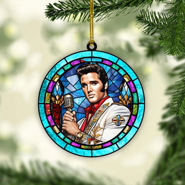 Elvis Presley 2-Side Printed Acrylic Ornament - VANDH 1060.5