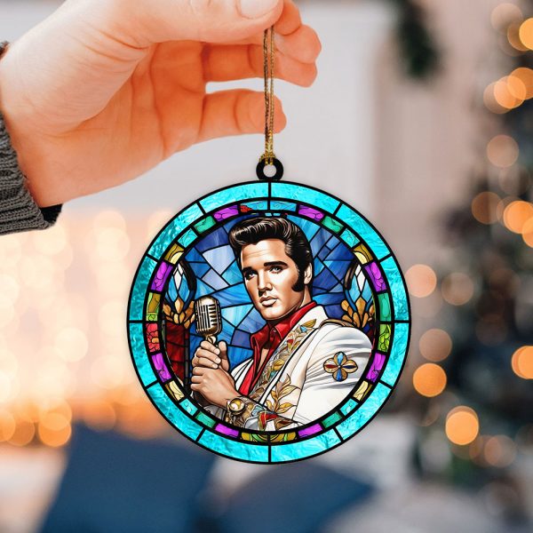 Elvis Presley 2-Side Printed Acrylic Ornament - VANDH 1060.5