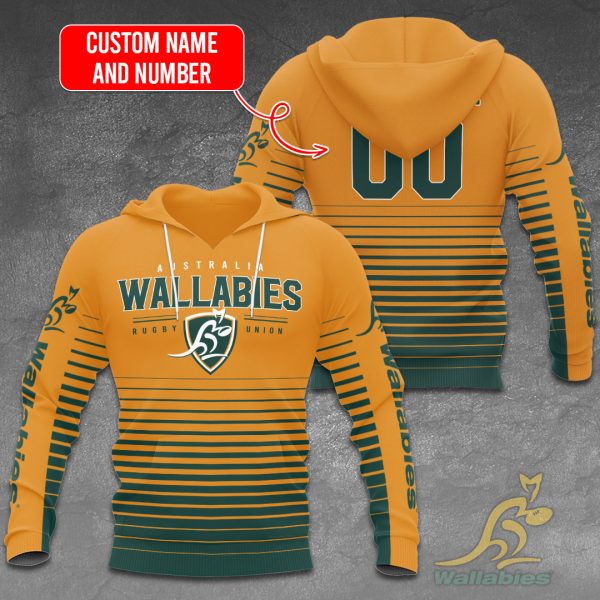 Personalized Australia National Rugby Union Team Wallabies 3D Apparel - VANDH 899