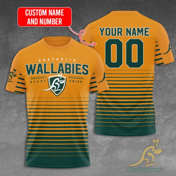 Personalized Australia National Rugby Union Team Wallabies 3D Apparel - VANDH 899