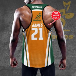 Personalized Australia National Rugby Union Team Wallabies Y-Back Muscle Tank Top - VANDH 896