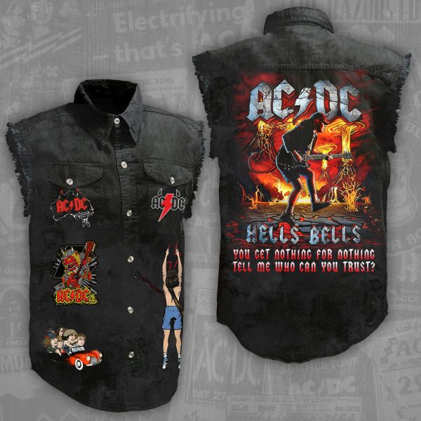 Rock Music 3D Lightweight Sleeveless Denim Shirt - ANHNV 3032
