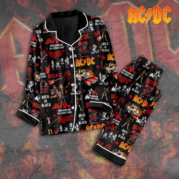 Rock Music Button Down Pajamas Set – TANTN 2808