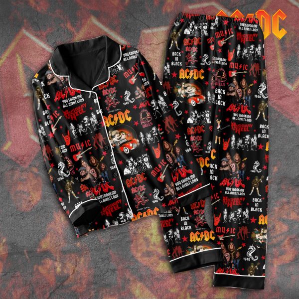 Rock Music Button Down Pajamas Set – TANTN 2808