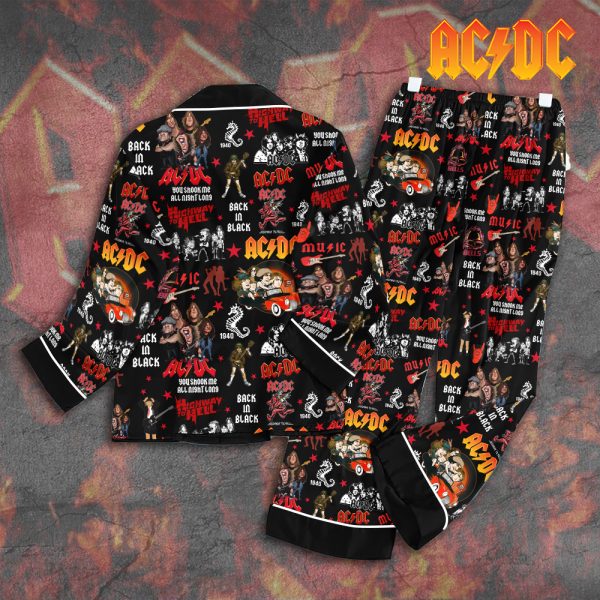 Rock Music Button Down Pajamas Set – TANTN 2808