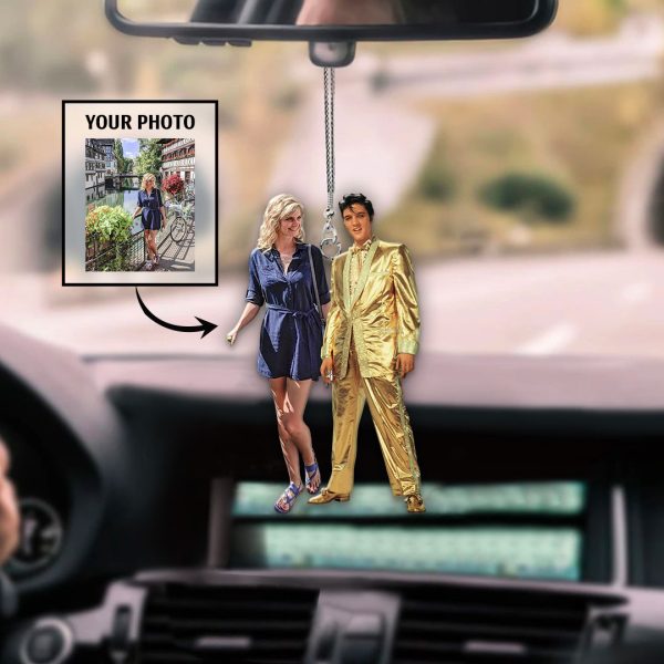 Personalizd Elvis Presley 2-Side Printed Car Ornament - ANHNV 1753