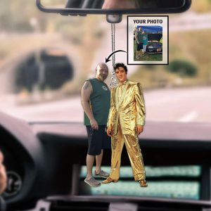 Personalizd Elvis Presley 2-Side Printed Car Ornament - ANHNV 1753