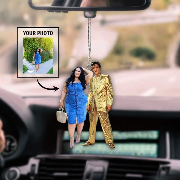 Personalizd Elvis Presley 2-Side Printed Car Ornament - ANHNV 1753