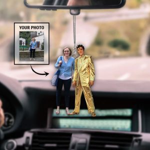 Personalizd Elvis Presley 2-Side Printed Car Ornament - ANHNV 1753