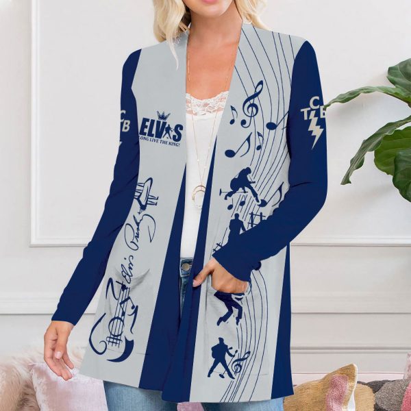 Elvis Presley Women's Patch Pocket Cardigan - ANHNV 1955