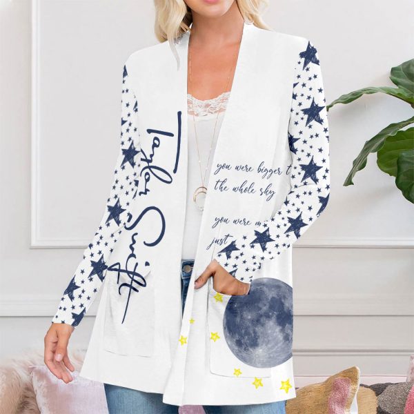Taylor Swift Women's Patch Pocket Cardigan - ANHNV 1990