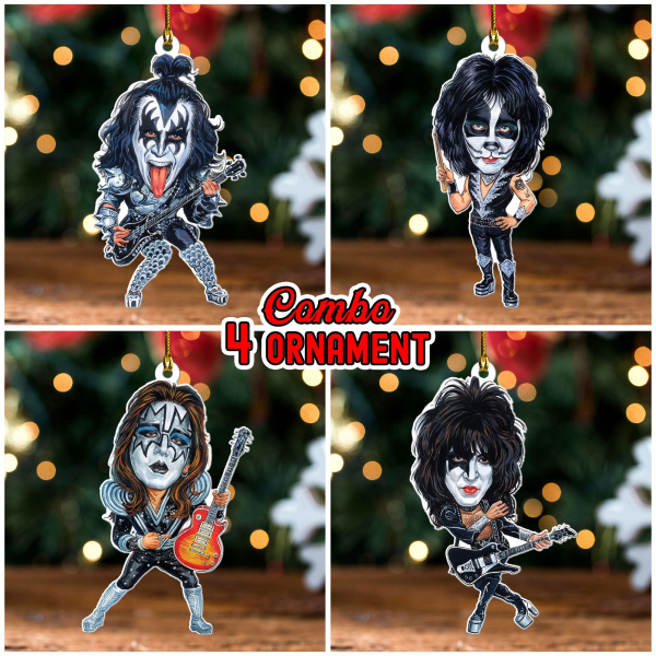4PCS Kiss Band 2-Side Printed Acrylic Ornament Set - ANHNV 1931
