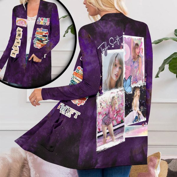Taylor Swift Women's Patch Pocket Cardigan - ANHNV 2071