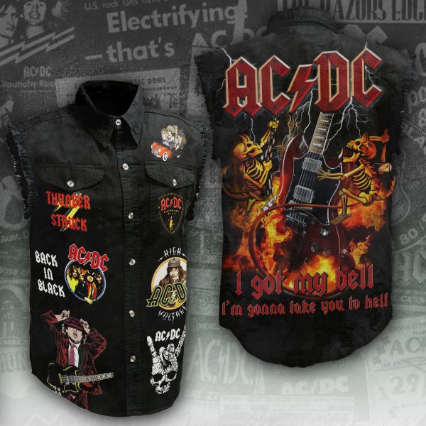Rock Music 3D Lightweight Sleeveless Denim Shirt - ANHNV 3017