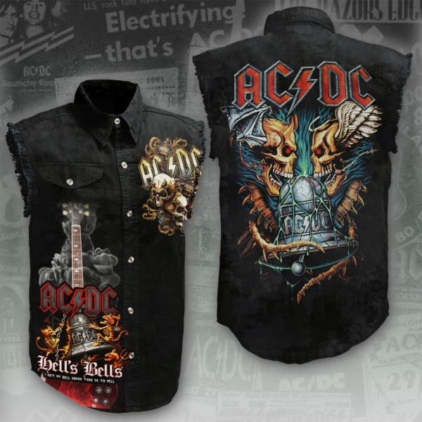 Rock Music 3D Lightweight Sleeveless Denim Shirt - ANHNV 3019