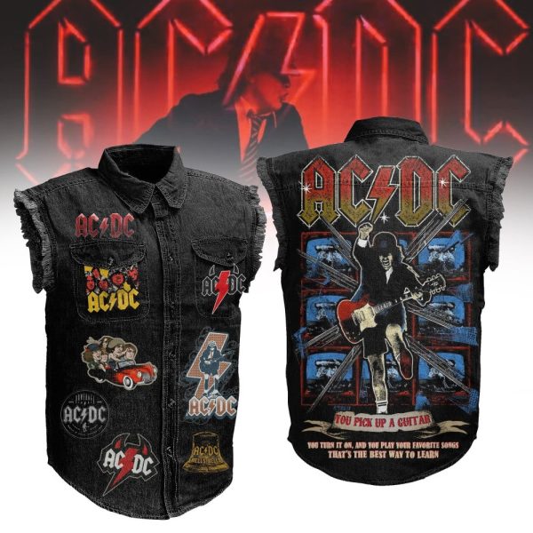 Rock Music 3D Lightweight Sleeveless Denim Shirt - ANHNV 3024