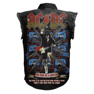 Rock Music 3D Lightweight Sleeveless Denim Shirt - ANHNV 3024