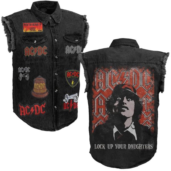 Rock Music 3D Lightweight Sleeveless Denim Shirt - ANHNV 3043
