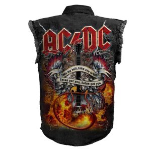 Rock Music 3D Lightweight Sleeveless Denim Shirt - ANHNV 3045