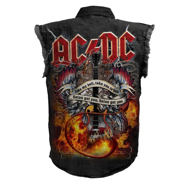 Rock Music 3D Lightweight Sleeveless Denim Shirt - ANHNV 3045