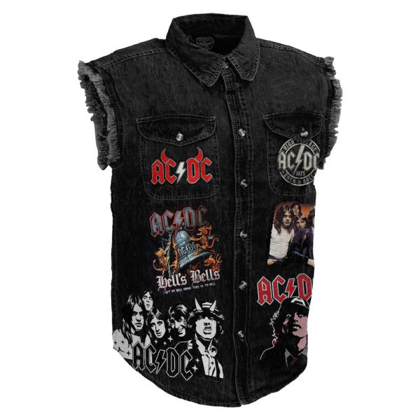 Rock Music 3D Lightweight Sleeveless Denim Shirt - ANHNV 3045