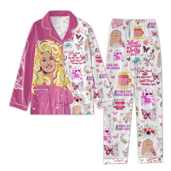 Dolly Parton Button Down Pajamas Set – ANHNV 3070