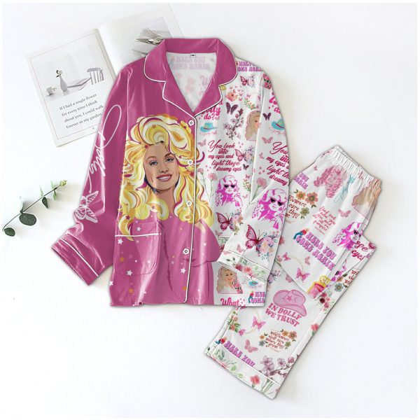 Dolly Parton Button Down Pajamas Set – ANHNV 3070