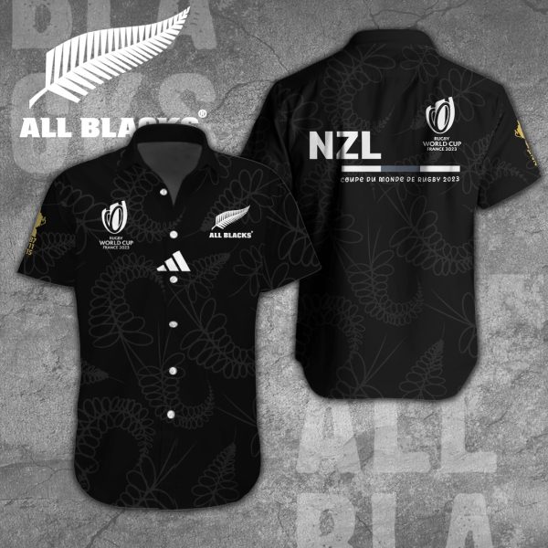 New Zealand National Rugby Union Team All Blacks Short Sleeve Dress Shirt - TANTN 2323