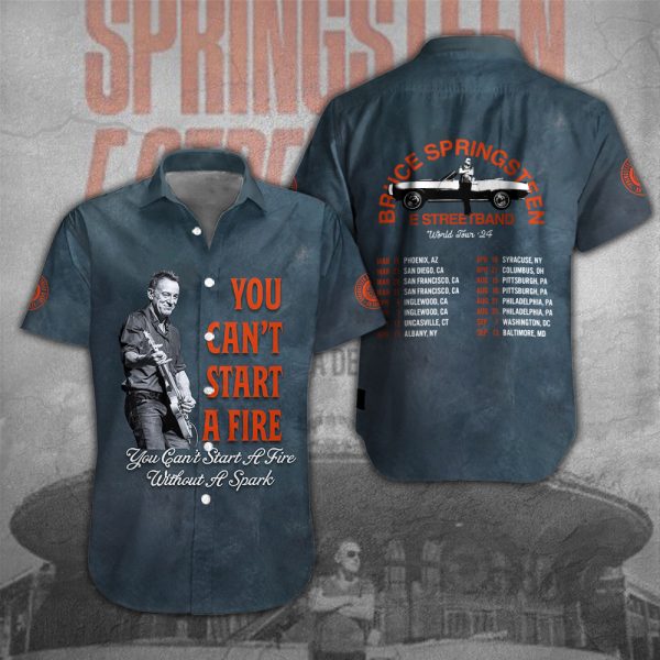 Bruce Springsteen Short Sleeve Dress Shirt - NGHIAVT 0757
