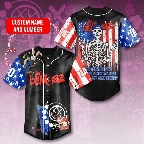 Personalized Blink-182 Baseball Jersey - VANDH 1260