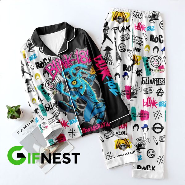 Blink-182 Button Down Pajamas Set – VANDH 1264