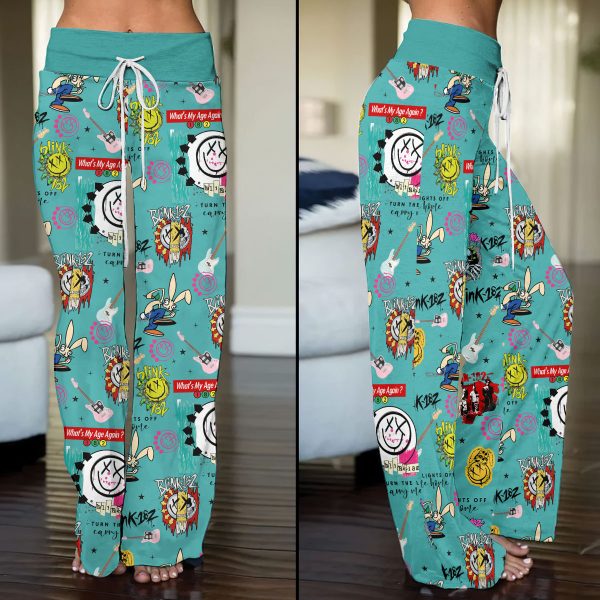 Blink-182 High-Waisted Straight-Leg Trousers - VANDH 1276