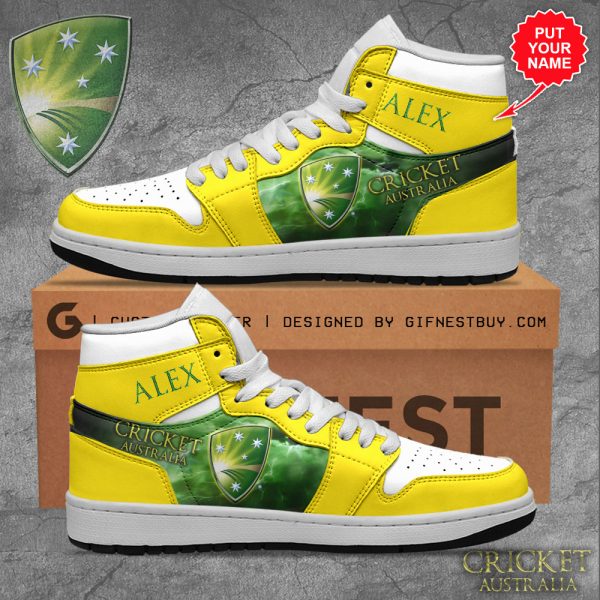 Personalized Cricket World Cup 2023 x Australia AJ 1 Sneaker – VANDH 1217