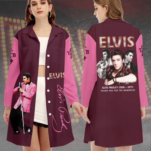Elvis Presley Side Split Dress With Shirt Placket – VANDH 1216