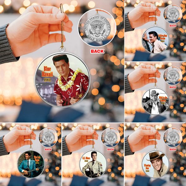 6PCS Elvis Presley 2-Side Printed Acrylic Ornament Set - TANTN 2802