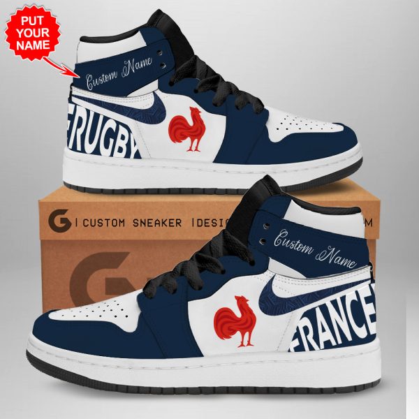Personalized France x Rugby World Cup AJ 1 Sneaker - TANTN 2651