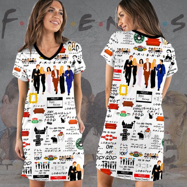 Friends V-Neck Cotton Dress - VANDH 1497