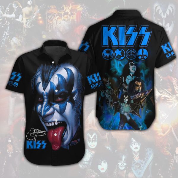 Kiss Band Short Sleeve Dress Shirt - NGHIAVT 0810