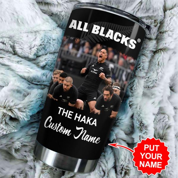 Personalized New Zealand National Rugby Union Team All Blacks Tumbler Cup - VANDH 1185