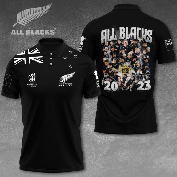 New Zealand National Rugby Union Team All Blacks 3D Polo Shirt - VANDH 1447
