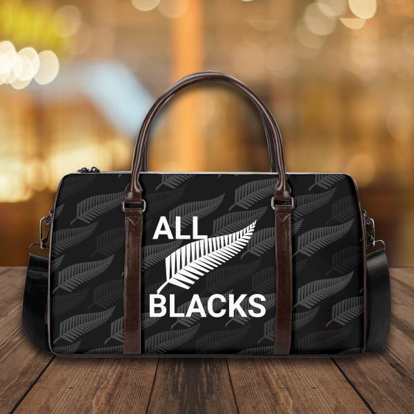 New Zealand National Rugby Union Team All Blacks Leather Duffle Bag - VANDH 1225