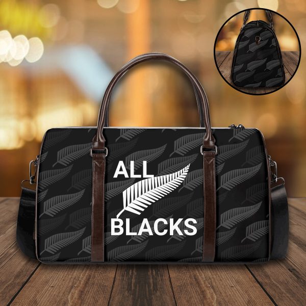 New Zealand National Rugby Union Team All Blacks Leather Duffle Bag - VANDH 1225