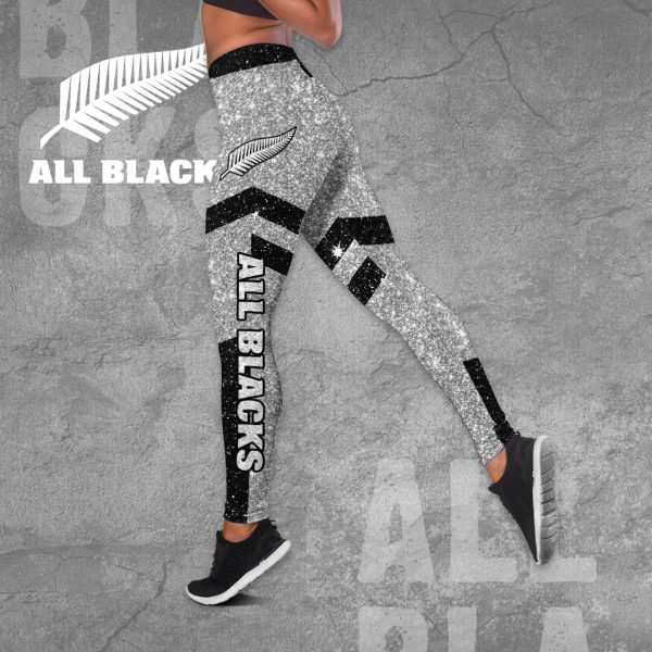 New Zealand National Rugby Union Team All Blacks Hollow Tank Top Leggings - TANTN 2764