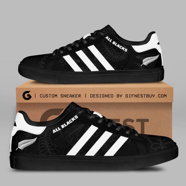 New Zealand National Rugby Union Team All Blacks Custom SS Shoes - TANTN 2843