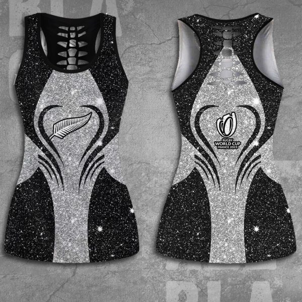 New Zealand National Rugby Union Team All Blacks Hollow Tank Top Leggings - TANTN 2764