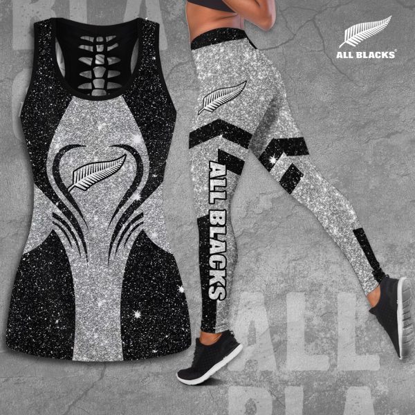 New Zealand National Rugby Union Team All Blacks Hollow Tank Top Leggings - TANTN 2764