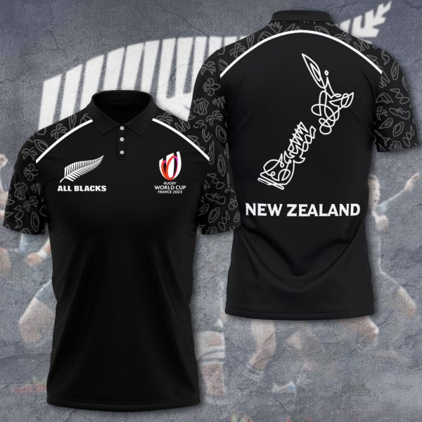 New Zealand National Rugby Union Team All Blacks 3D Polo Shirt - VANDH 1370