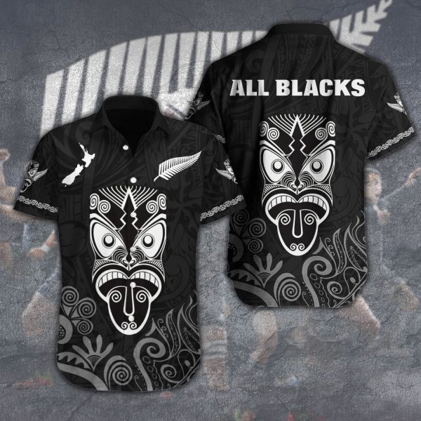 New Zealand National Rugby Union Team All Blacks 3D Hawaii Shirt - VANDH 1362