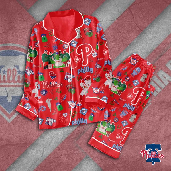 Philadelphia Phillies Button Down Pajamas Set – TANTN 2813